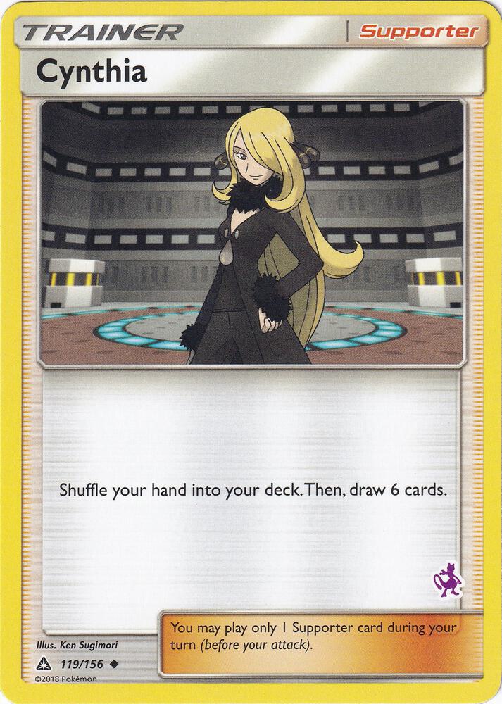 Cynthia (Mewtwo Stamped) 119/156 card from Battle Academy