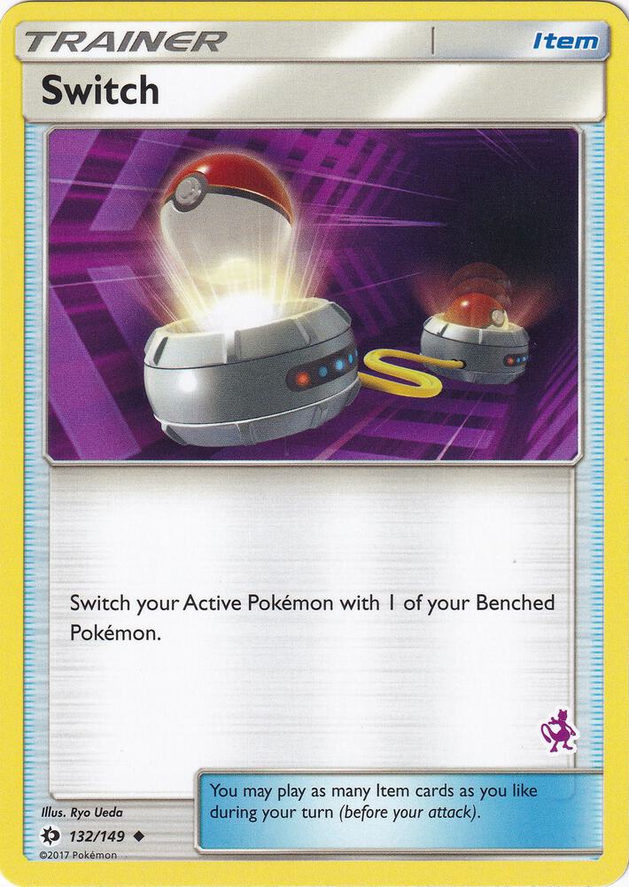 Switch (Mewtwo Stamped) 132/149 card from Battle Academy