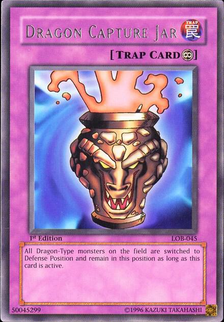 Dragon Capture Jar LOB-045 card from The Legend of Blue Eyes White Dragon