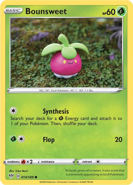 Bounsweet 014/189 card from SWSH03: Darkness Ablaze