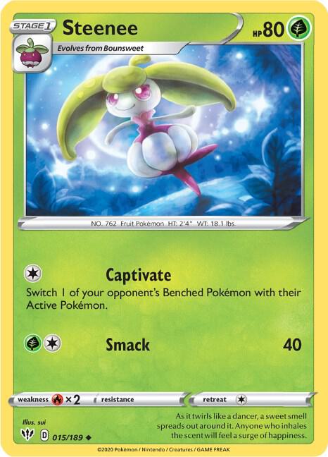 Steenee 015/189 card from SWSH03: Darkness Ablaze