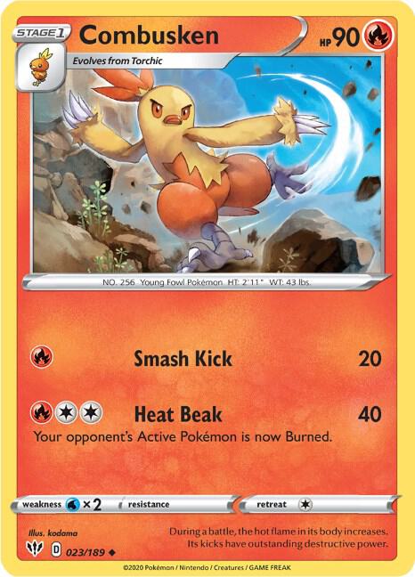 Combusken 023/189 card from SWSH03: Darkness Ablaze
