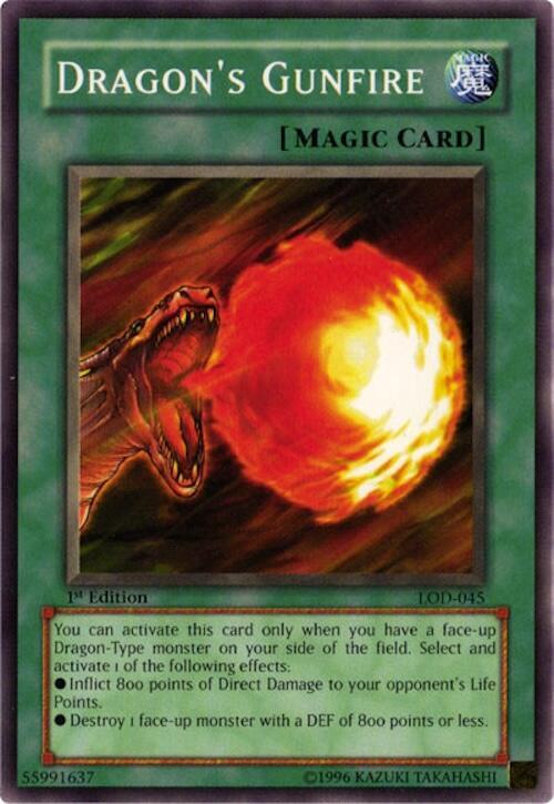 Dragon's Gunfire LOD-045 card from Legacy of Darkness