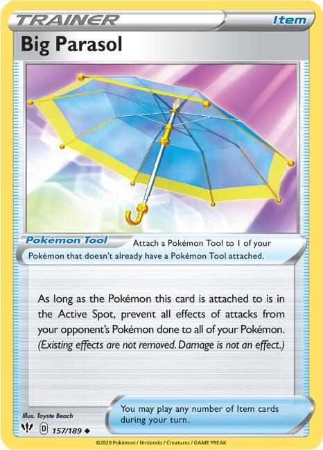 Big Parasol 157/189 card from SWSH03: Darkness Ablaze