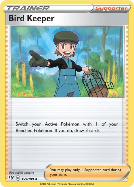 Bird Keeper 159/189 card from SWSH03: Darkness Ablaze