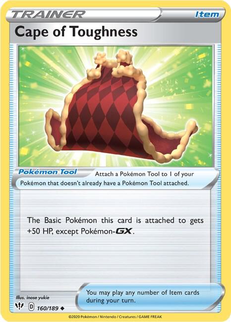 Cape of Toughness 160/189 card from SWSH03: Darkness Ablaze