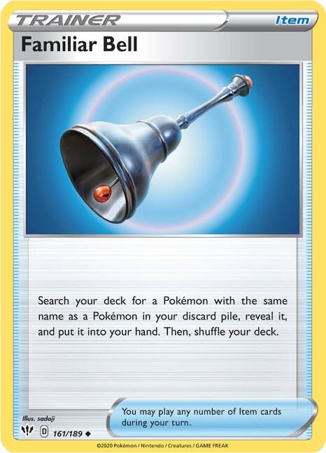 Familiar Bell 161/189 card from SWSH03: Darkness Ablaze