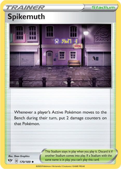 Spikemuth 170/189 card from SWSH03: Darkness Ablaze