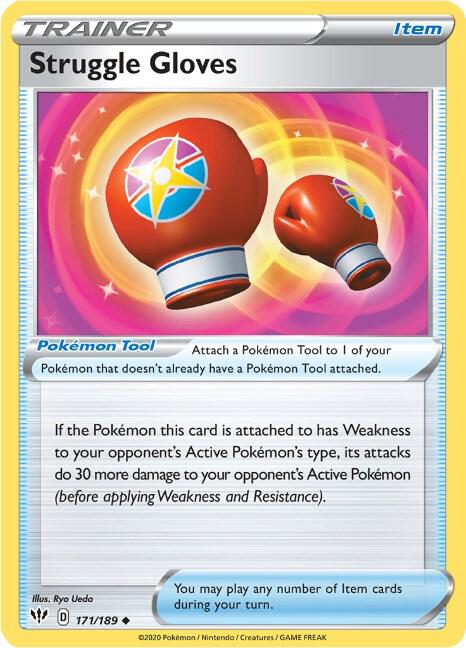 Struggle Gloves 171/189 card from SWSH03: Darkness Ablaze