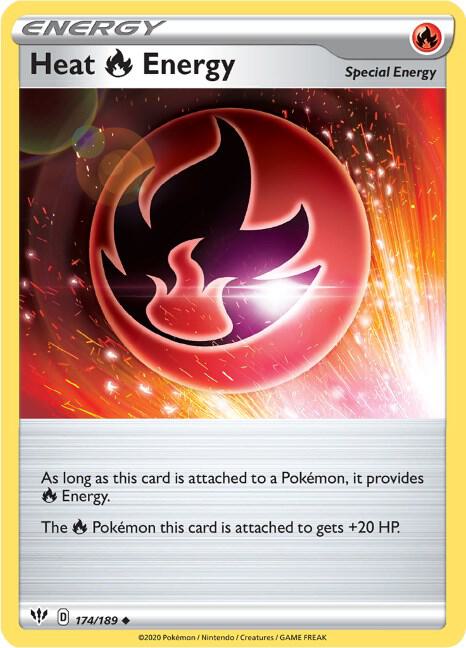 Heat R Energy 174/189 card from SWSH03: Darkness Ablaze