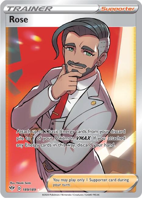 Rose (Full Art) 189/189 card from SWSH03: Darkness Ablaze
