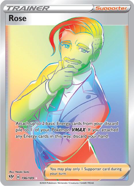 Rose (Secret) 196/189 card from SWSH03: Darkness Ablaze