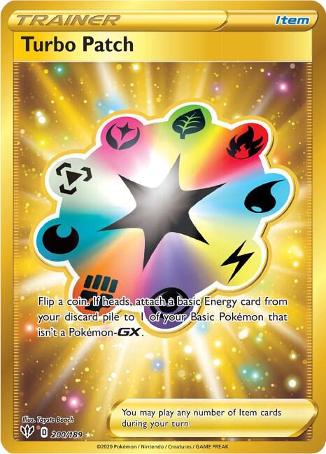 Turbo Patch (Secret) 200/189 card from SWSH03: Darkness Ablaze