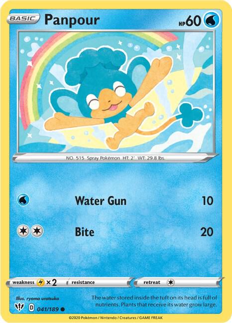 Panpour 041/189 card from SWSH03: Darkness Ablaze
