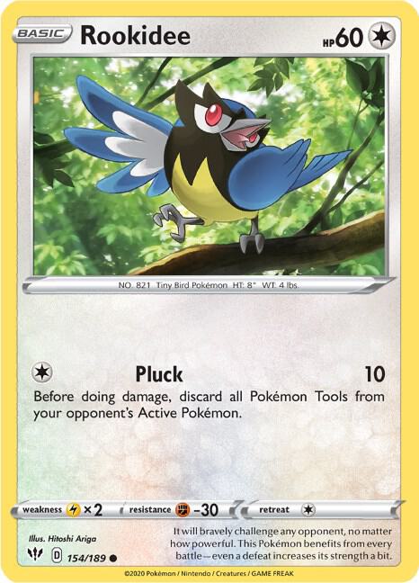 Rookidee 154/189 card from SWSH03: Darkness Ablaze