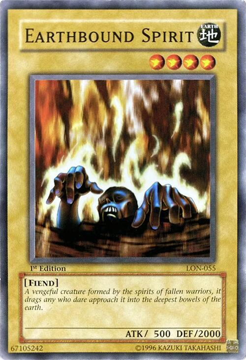 Earthbound Spirit LON-055 card from Labyrinth of Nightmare