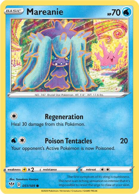 Mareanie 051/189 card from SWSH03: Darkness Ablaze