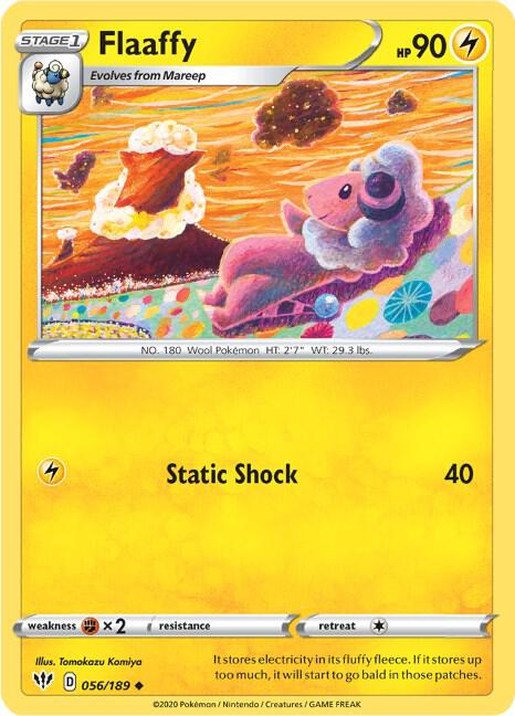 Flaaffy 056/189 card from SWSH03: Darkness Ablaze
