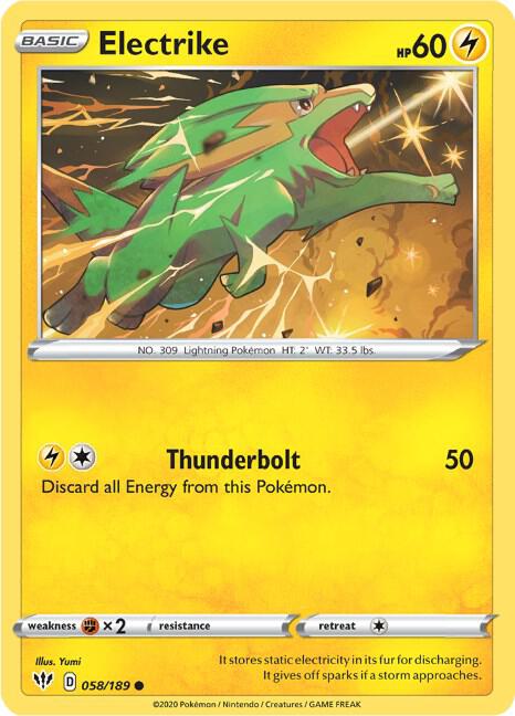 Electrike 058/189 card from SWSH03: Darkness Ablaze
