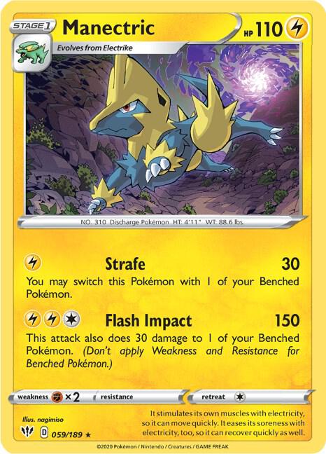 Manectric 059/189 card from SWSH03: Darkness Ablaze