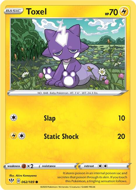Toxel 062/189 card from SWSH03: Darkness Ablaze