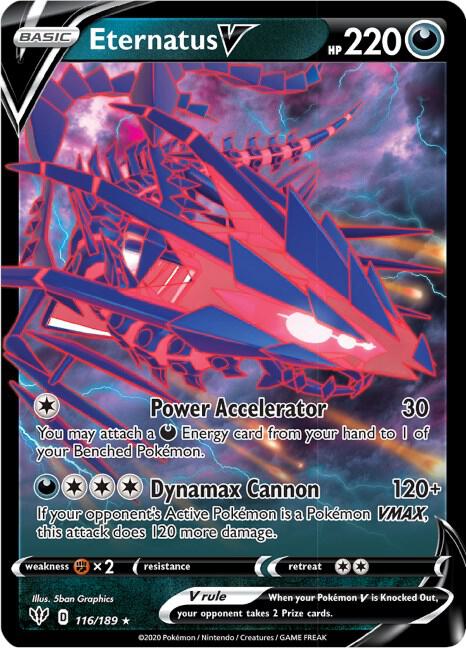 Eternatus V 116/189 card from SWSH03: Darkness Ablaze