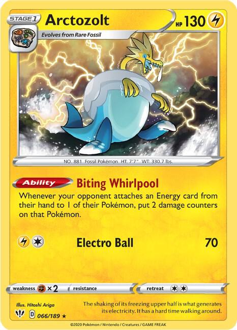 Arctozolt 066/189 card from SWSH03: Darkness Ablaze