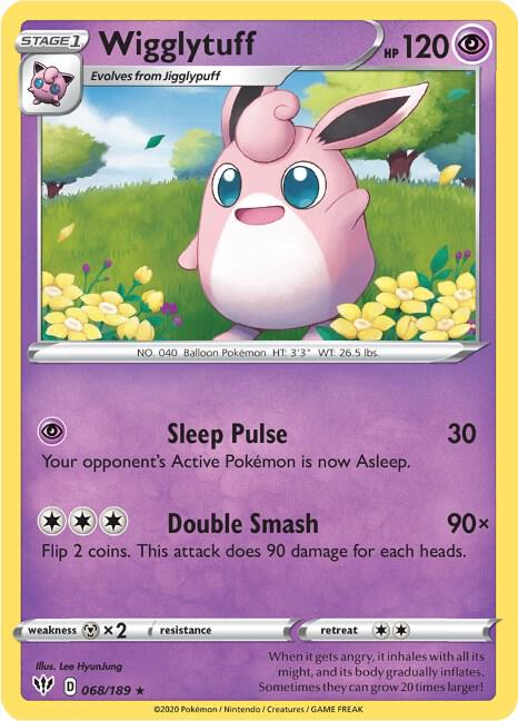 Wigglytuff 068/189 card from SWSH03: Darkness Ablaze
