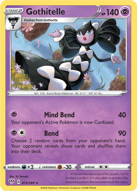 Gothitelle 075/189 card from SWSH03: Darkness Ablaze