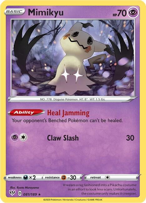 Mimikyu 081/189 card from SWSH03: Darkness Ablaze