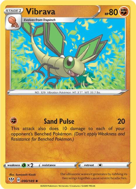 Vibrava 090/189 card from SWSH03: Darkness Ablaze