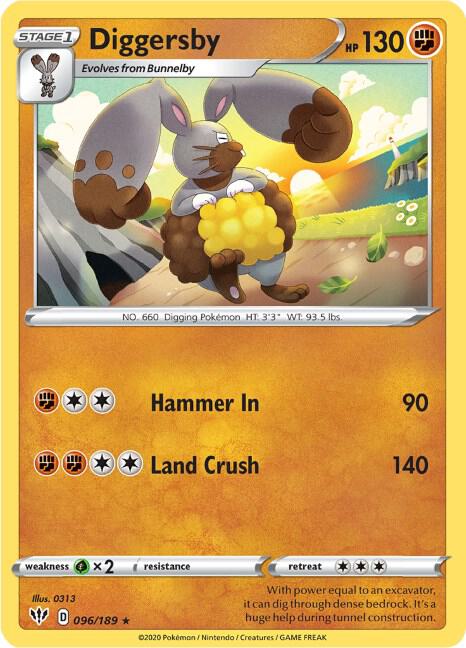 Diggersby 096/189 card from SWSH03: Darkness Ablaze