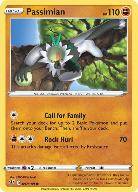 Passimian 097/189 card from SWSH03: Darkness Ablaze