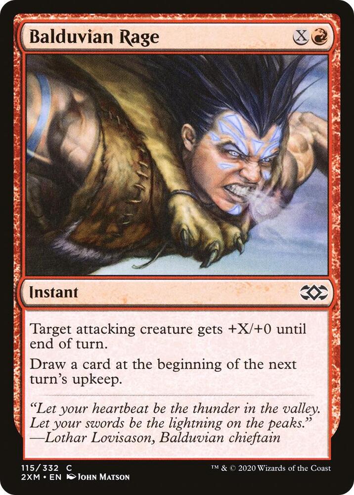 Balduvian Rage 115 card from Double Masters