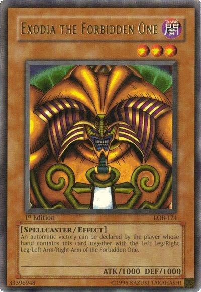 Exodia the Forbidden One LOB-124 card from The Legend of Blue Eyes White Dragon