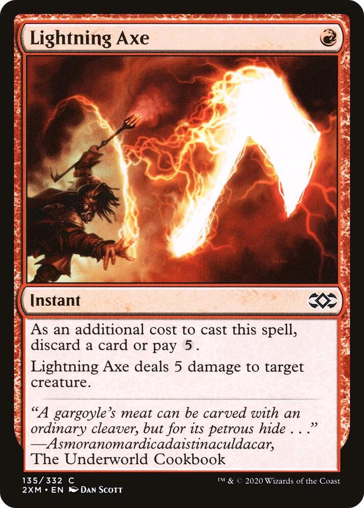 Lightning Axe 135 card from Double Masters