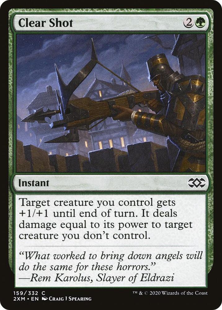 Clear Shot 159 card from Double Masters