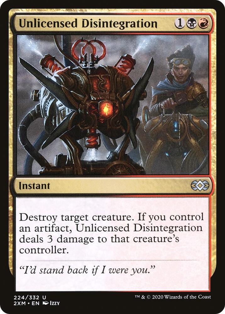 Unlicensed Disintegration 224 card from Double Masters