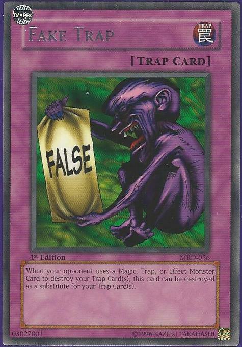 Fake Trap MRD-056 card from Metal Raiders