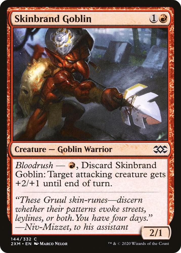Skinbrand Goblin 144 card from Double Masters