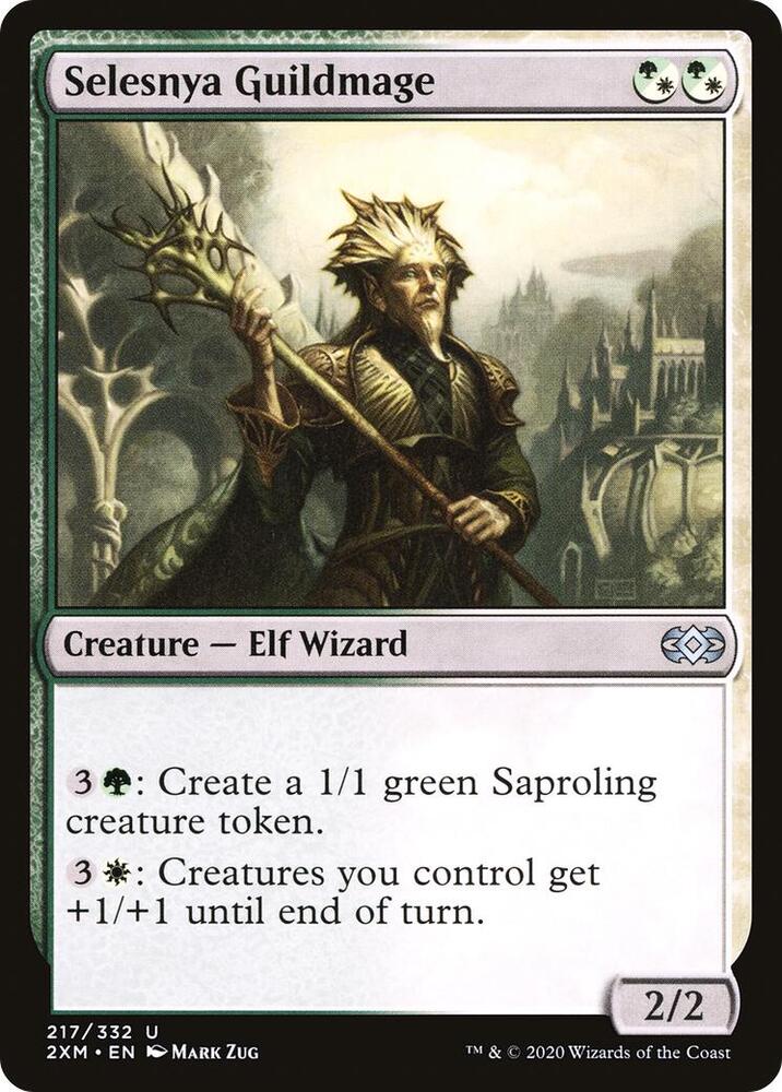 Selesnya Guildmage 217 card from Double Masters