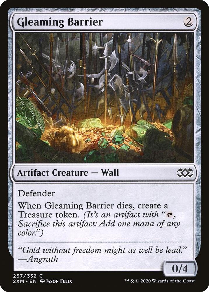 Gleaming Barrier 257 card from Double Masters
