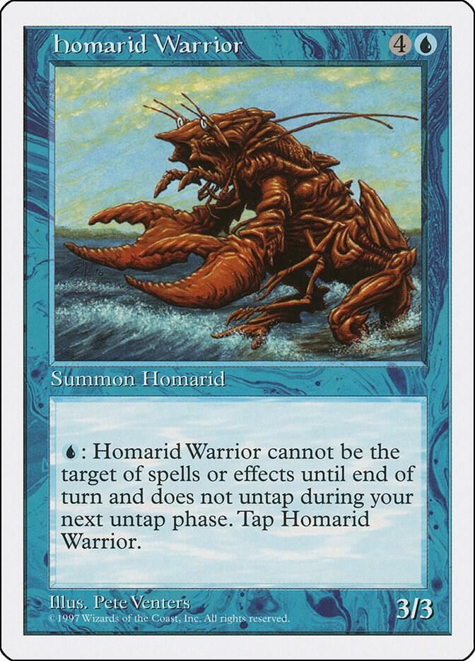 Homarid Warrior card from Fifth Edition
