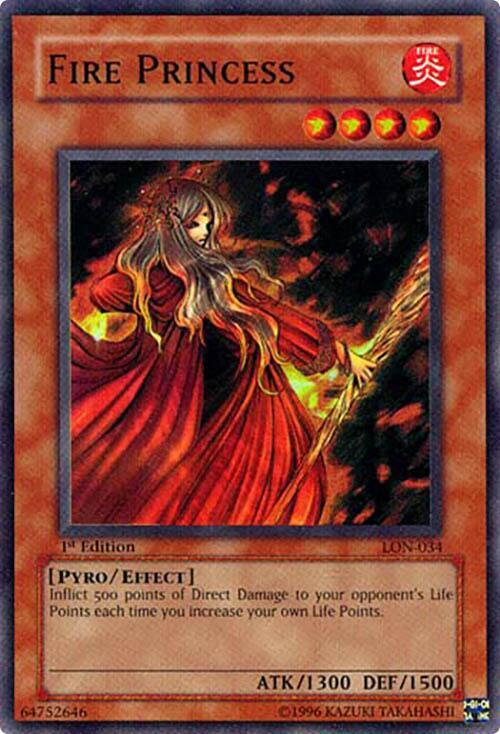 Fire Princess LON-034 card from Labyrinth of Nightmare