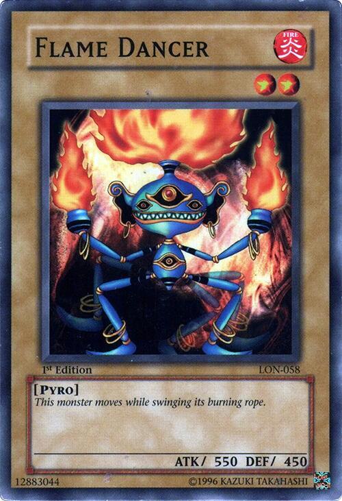 Flame Dancer LON-058 card from Labyrinth of Nightmare