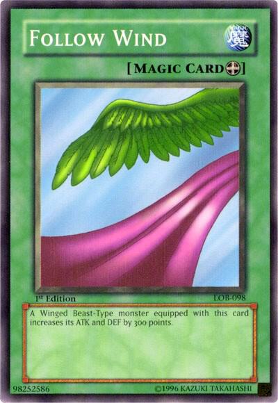 Follow Wind LOB-098 card from The Legend of Blue Eyes White Dragon