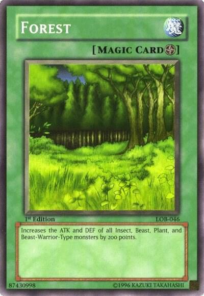 Forest LOB-046 card from The Legend of Blue Eyes White Dragon