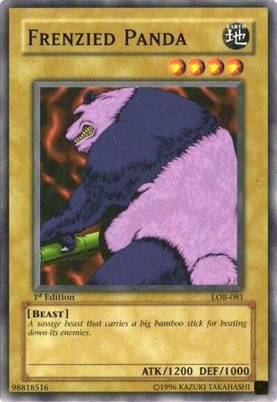 Frenzied Panda LOB-081 card from The Legend of Blue Eyes White Dragon
