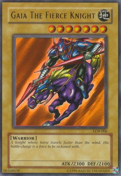 Gaia The Fierce Knight LOB-006 card from The Legend of Blue Eyes White Dragon