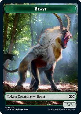 Beast Token 13 card from Double Masters